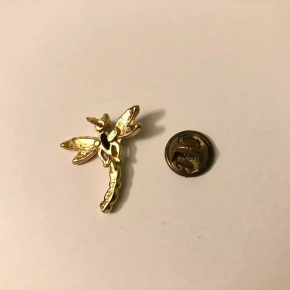 Vtg Lot of 2 Small Pins Dragonfly Brooch and Beetle Insect Pin - Picture 7 of 12